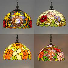 12 Hanging Lamp Tiffany Stained Glass