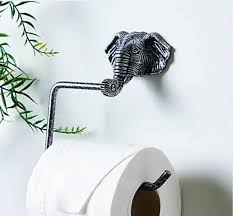 Antique Silver Elephant Toilet Roll