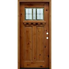 Knotty Alder Wood Prehung Front Door