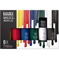 Liquitex Basics Acrylic Paint 118ml 6 Pkg Assorted Colors