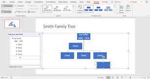 Create Family Trees Using Powerpoint Organization Chart