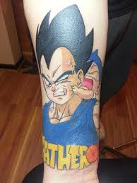 It was made using temperas and some acrylic paint. 30 Dragon Ball Z Tattoos Even Frieza Would Admire The Body Is A Canvas Dragon Ball Z Tattoos Z Tattoo Dragon Ball Tattoo