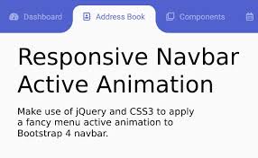 navbar active animated for bootstrap 4