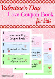 Valentines Day Coupon Book For Kids Free Printable Tobethode