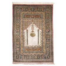 qum silk rug persian prayer carpet 13187