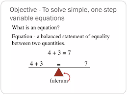 Ppt Objective To Solve Simple One