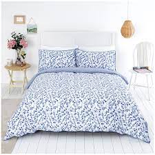 Blue Ditsy Printed Bed Linen