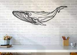 Blue Whale Metal Wall Art