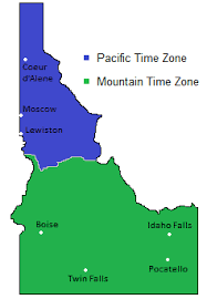 time zones map in idaho usa timebie
