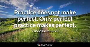 If your wall quote doesn't meet your expectations in any way, we'll happily send a replacement for free or refund. Vince Lombardi Practice Does Not Make Perfect Only