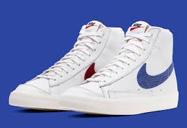 Nike is bringing the heat this season with the nike air blazer mid '77, ready to elevate your look instantly with a fresh throwback aesthetic. The Red And Blue Snakeskin Swoosh Blazer Drops June 1st Sb Roscoff