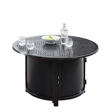 oakland living round propane fire table