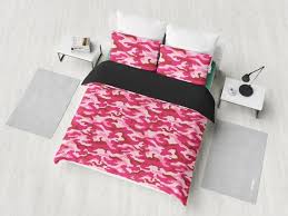 Pink Camouflage Bedding Set Duvet Cover