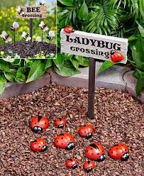 ladybug or bee garden decor the