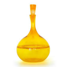 incalmi bottle yellow murano glass vase