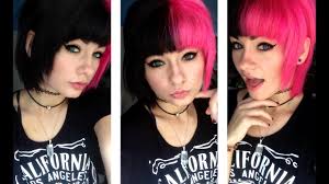 Synthetic lace front wig materials: Dying My Hair Pink And Black Heythereimshannon Youtube