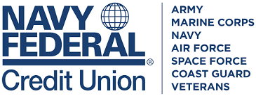 Navy Federal Credit Union logo next to list of eligible clientele:
Army
Marine Corps
Navy
Air Force
Space Force
Coast Guard
Veterans