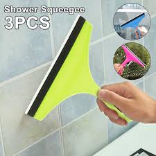 3pcs Shower Squeegees Rubber Wiper