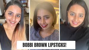 9 bobbi brown lipsticks on brown skin