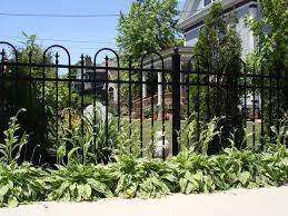 black aluminum garden fence gate