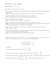 macs 332a linear algebra homework 1 1 1