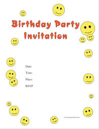 Template Invitation Birthday Invitation Templates Free