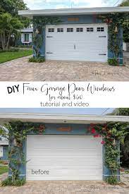 how to make faux garage door windows