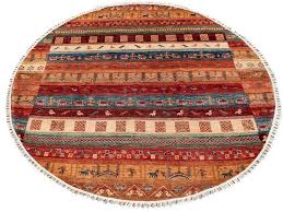 new pak tribal round rug 6 7 6 7
