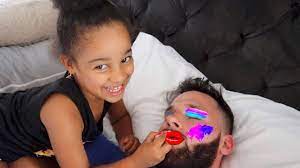 makeup prank on sleeping dad you