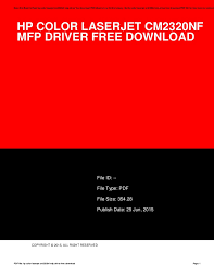 Free drivers for hp color laserjet cm2320nf. Hp Color Laserjet Cm2320nf Mfp Driver Free Download