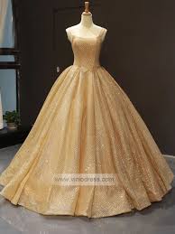 Please contact us, email or call to check availability. Sparkly Gold Prom Dresses Broad Strap Golden Quinceanera Dress Fd1087 Viniodress