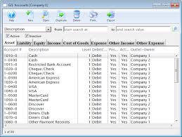 Chart Of Accounts Window Arts Management Systems