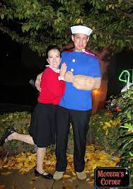 It's hard to choose because we'. Diy Couples Costume Popeye And Olive Oyl And Swee Pea Too Morena S Corner