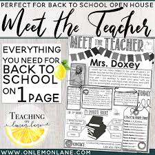 Meet The Teacher Letter Open House About The Teacher Back To School