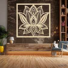 Lotus Flower Wall Artwoode Decoration