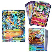 100pcs Pokemon MEGA EX Cards Box TAKARATOMY Children Playing Games Battle  Trading collect Shining Card Best Selling Kid Gift Toy|Game Collection  Cards