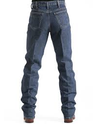 Cinch Mens Green Label Mid Rise Relaxed Fit Tapered Leg Jeans Dark Stonewash