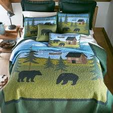 Brown Blue Green Quilts Bedding