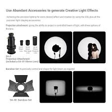 Godox S30 30w 3 Light Kit Led Studio Focusing Led Light Spotlight With Barndoor For Photo