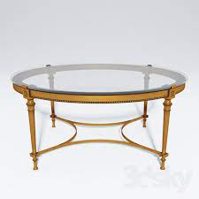 Brass Round Coffee Table Glass Top