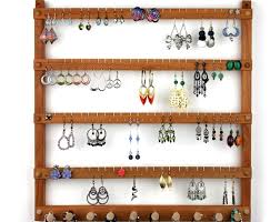 Wood Earring Holder Jewelry Organizer