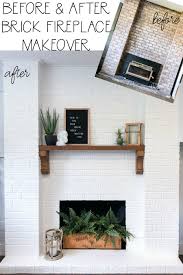 old brick fireplace makeover