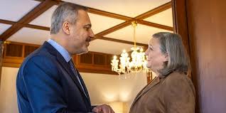 Minister of Foreign Affairs Hakan Fidan received Victoria Nuland, Acting  Deputy Secretary of State and Undersecretary of State for Political Affairs  of the United States, 28 January 2024, Ankara / Republic of