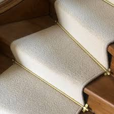 silver knurled carpet runner stair rods
