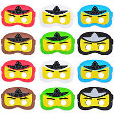 12 Pack Ninja Mask Party Favors for Ninja Birthday Party Supplies- Buy  Online in India at Desertcart - 100054026.