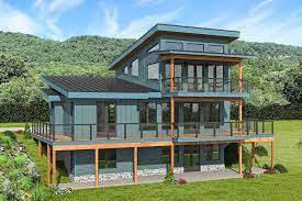Mid Century Modern Mountain House Plan