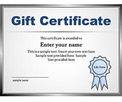 Free Gift Certificate Template For Powerpoint Free Powerpoint