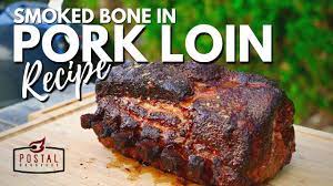 smoked bone in pork loin roast on the