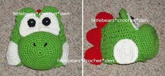 Custom Crocheted Boutique Mario Green Yoshi Beanie Hat