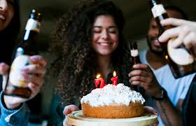 Birthday cakes are often layer cakes with frosting served with small lit candles on top representing the celebrant's age. 21st Birthday Speech Lovetoknow
